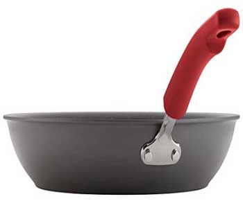 Rachael Ray Brights Hard Anodized Nonstick Cookware 12 Piece with Red Handles